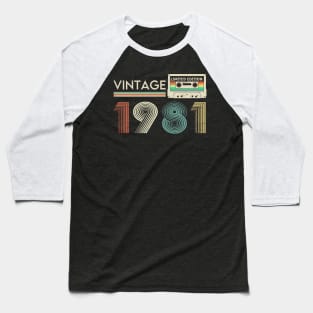 Vintage 1981 Limited Cassette Baseball T-Shirt